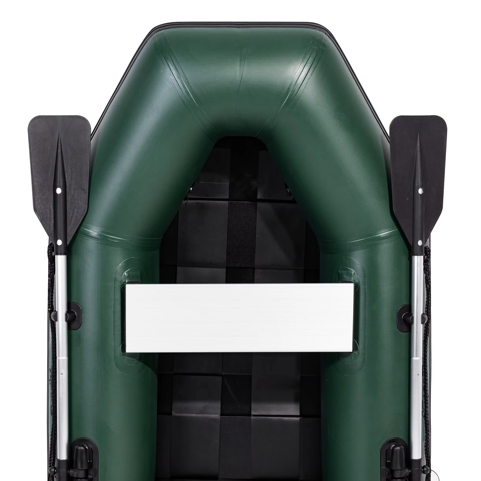 1.80m Inflatable Boat with Wooden Slat Floor, High-Pressure Valves, and Durable PVC for Carp Fishing