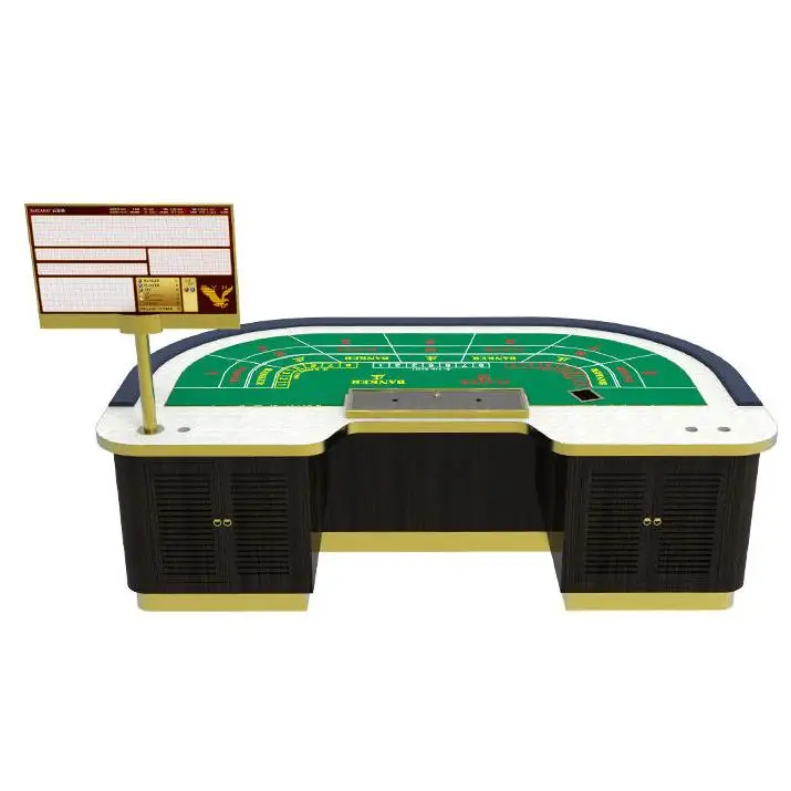 YH Exquisite Workmanship Baccarat Table Wooden Bottom Poker Tables For Sale