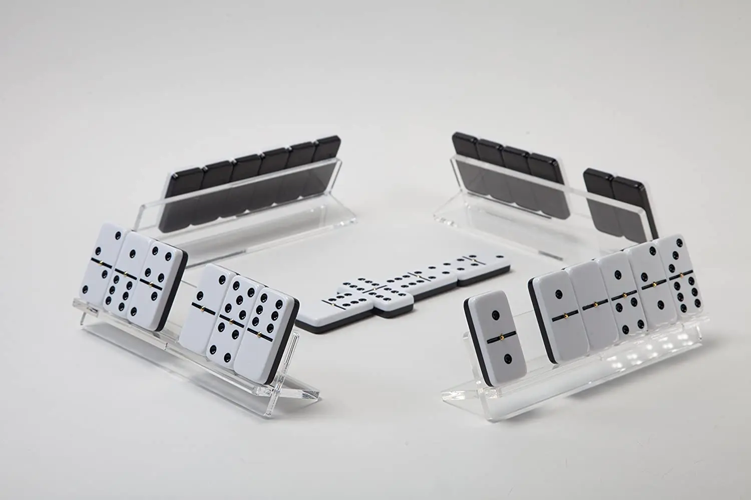 Acrylic Luxury Muggins (All Fives) European Dominoes Jogo De Domino Acrilico ProTournament Size Domino Whist Game