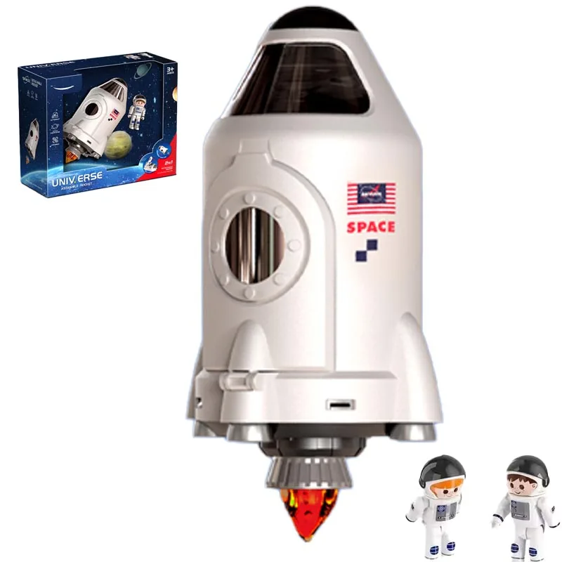 Children Science Rocket Ship Toy Diy Building Engineering Learning Preschool Space Exploration Adventure Rocket Toys Launcher