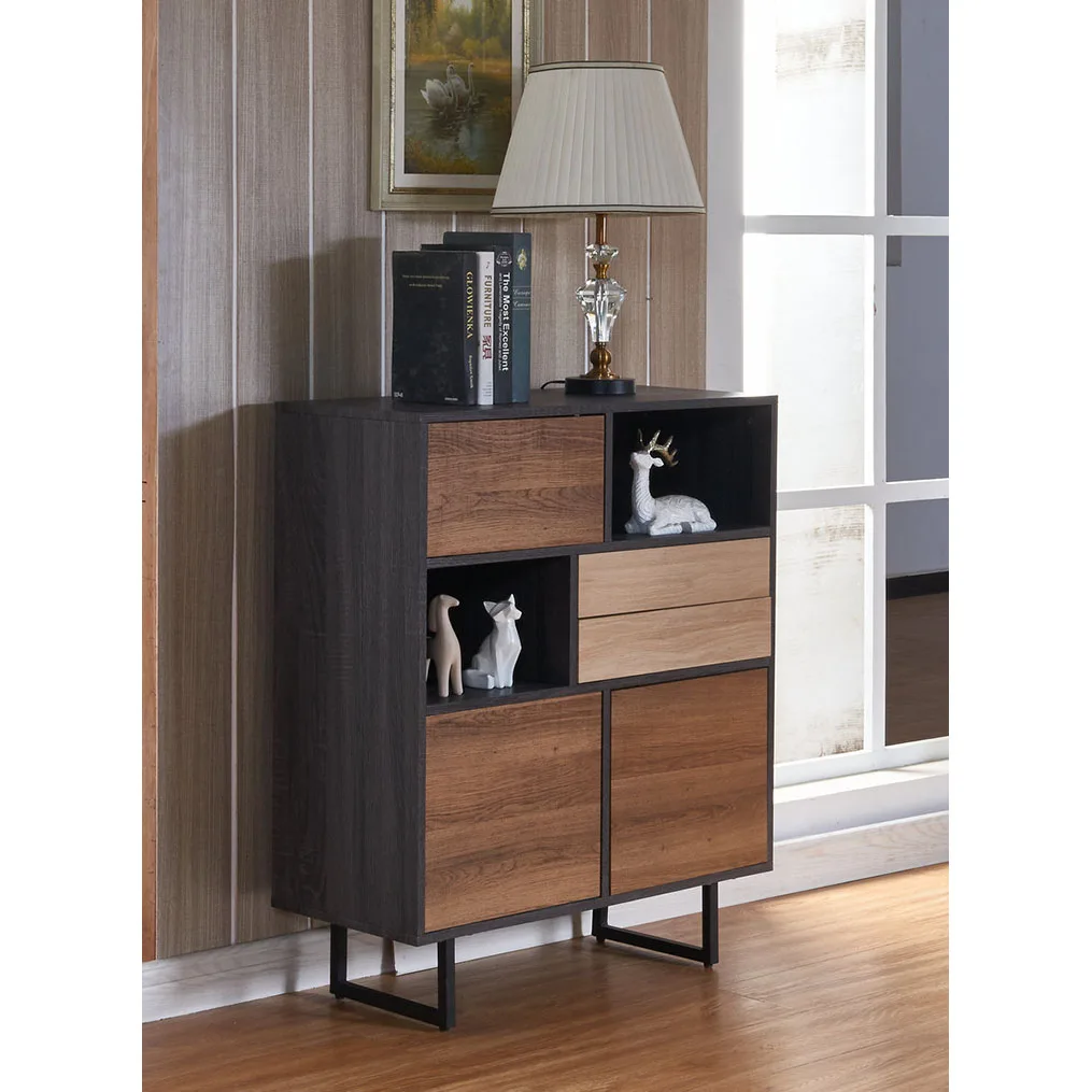 Сервант Золотой буфет и буфет современные буфеты металл черный Laquer резной темный орех с ящиками Chinesisches зеркальные