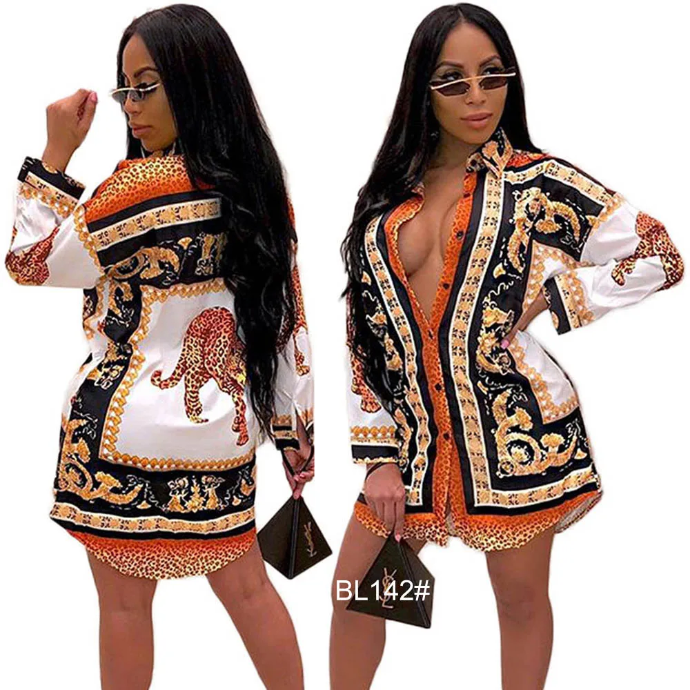 Весна и осень, новинка, европейский и американский женские топы, рубашка с длинным рукавом, с леопардовым принтом, женские блузки