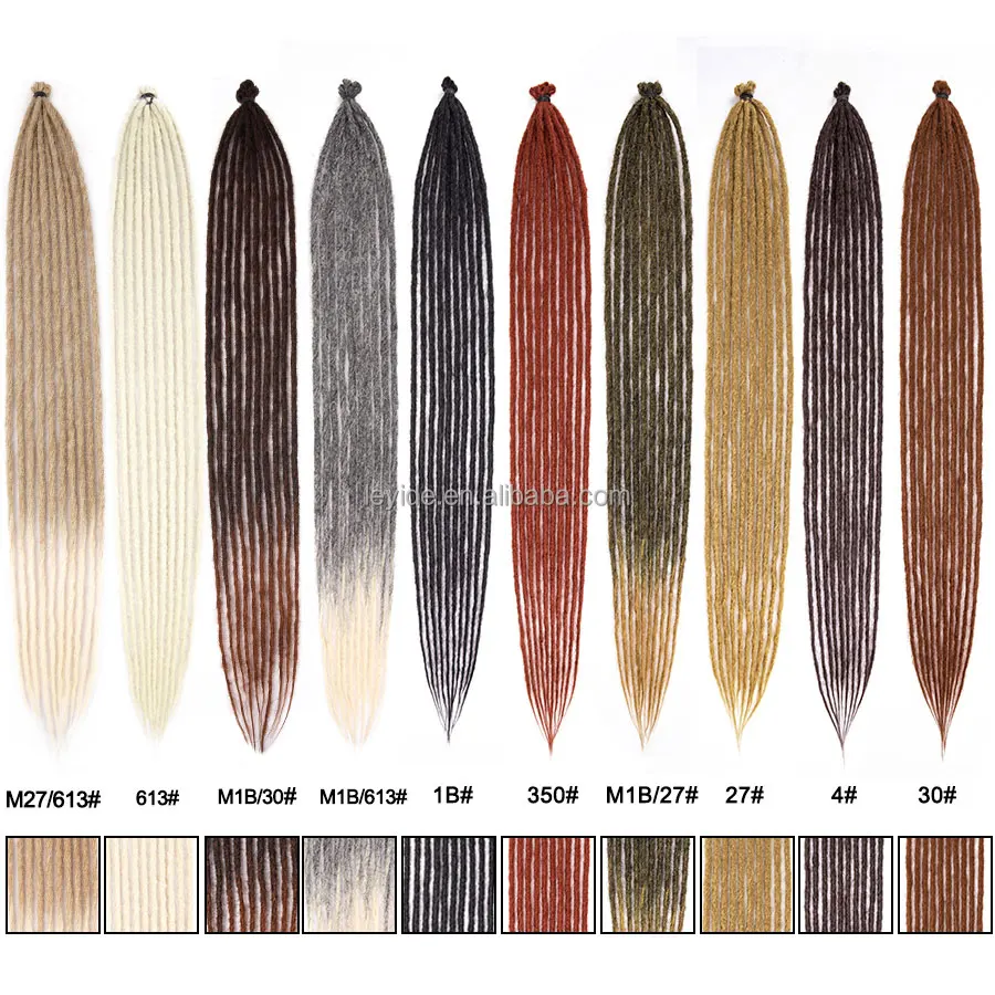 AliLeader Wholesale 36 Inch Long Soft Natural Handmade Artificial Dreads Crochet Hair Locs Synthetic Dreadlocks Extensions