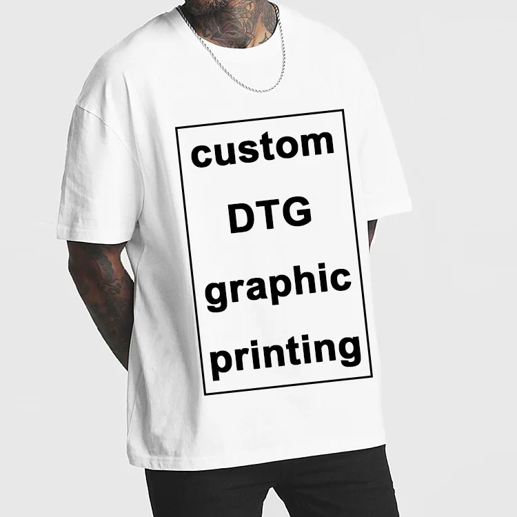High Quality Streetwear Luxury Blank Dtg Anime Designer Oversized White Unisex Plain Vintage Custom T Shirt For Men