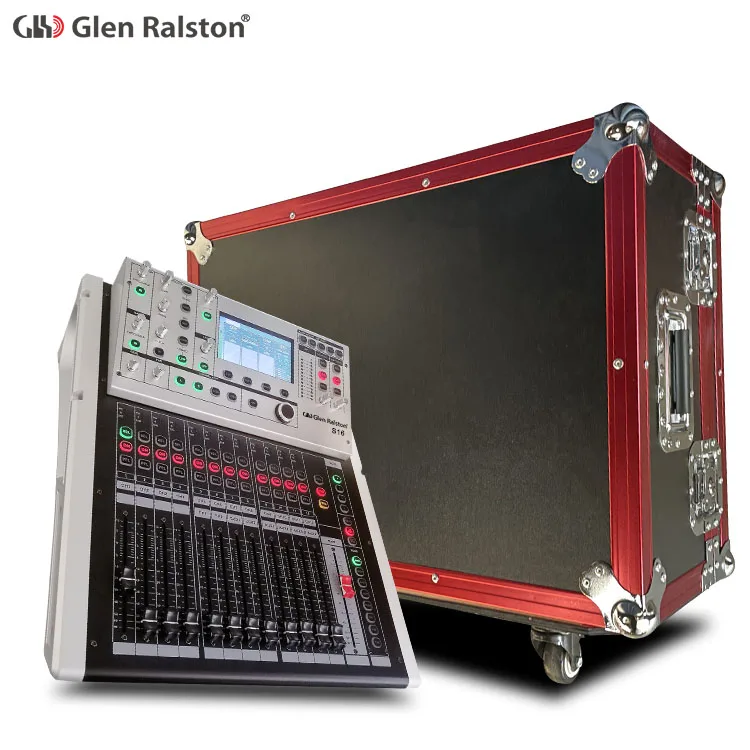 Glen Ralston S16 Professional Mixer 16 Channel  digital mixing console with Reverb Effect stage USB