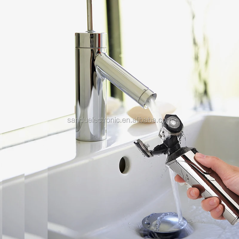 hot selling Gun color top grade Waterproof 4D Electric USB Rechargeable Washable Triple mens shaver