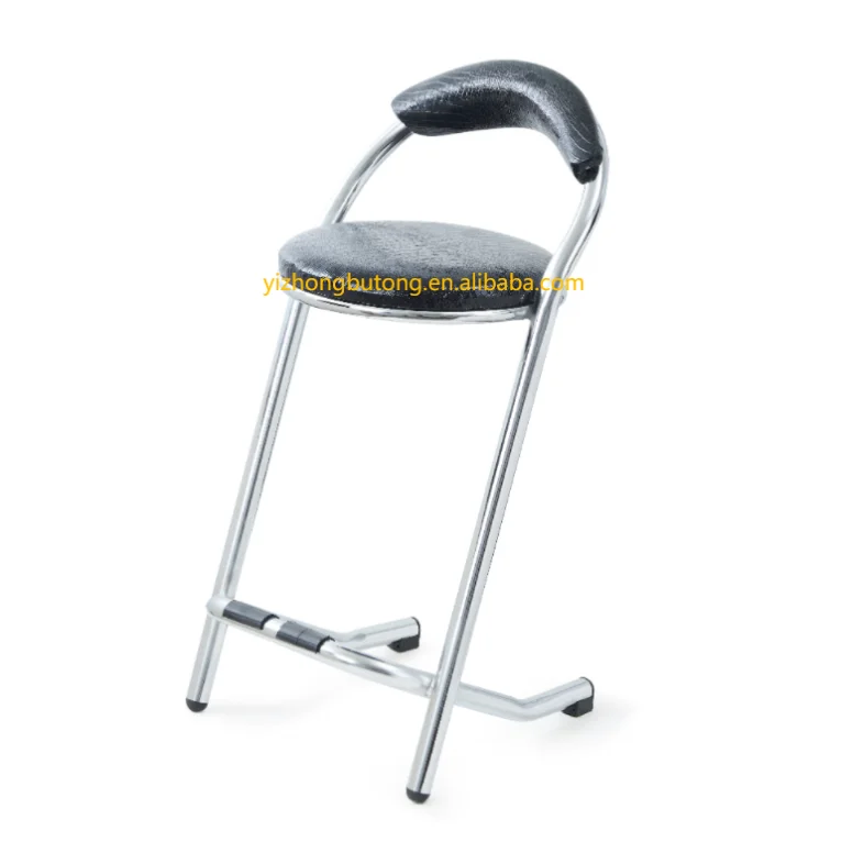 Vintage Customized Logo On Black Vinyl Seat Bar Stools Retro For Sale