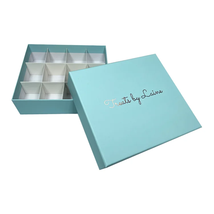Reliable Rectangular Chocolate Candy Dessert Paper Packaging Box with Separators