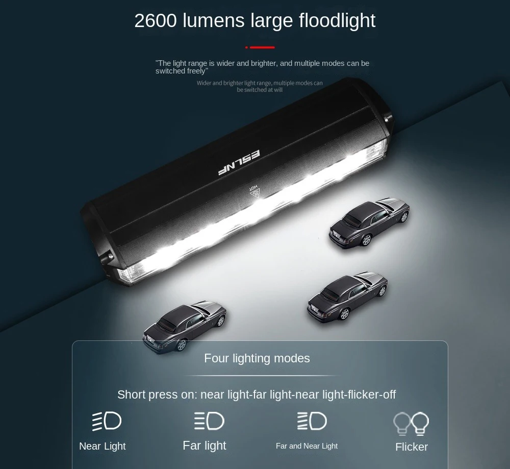 Bicycle Light Front 2600Lumen Bike 8000mAh Waterproof Flashlight USB Charging Road Cycling Lamp