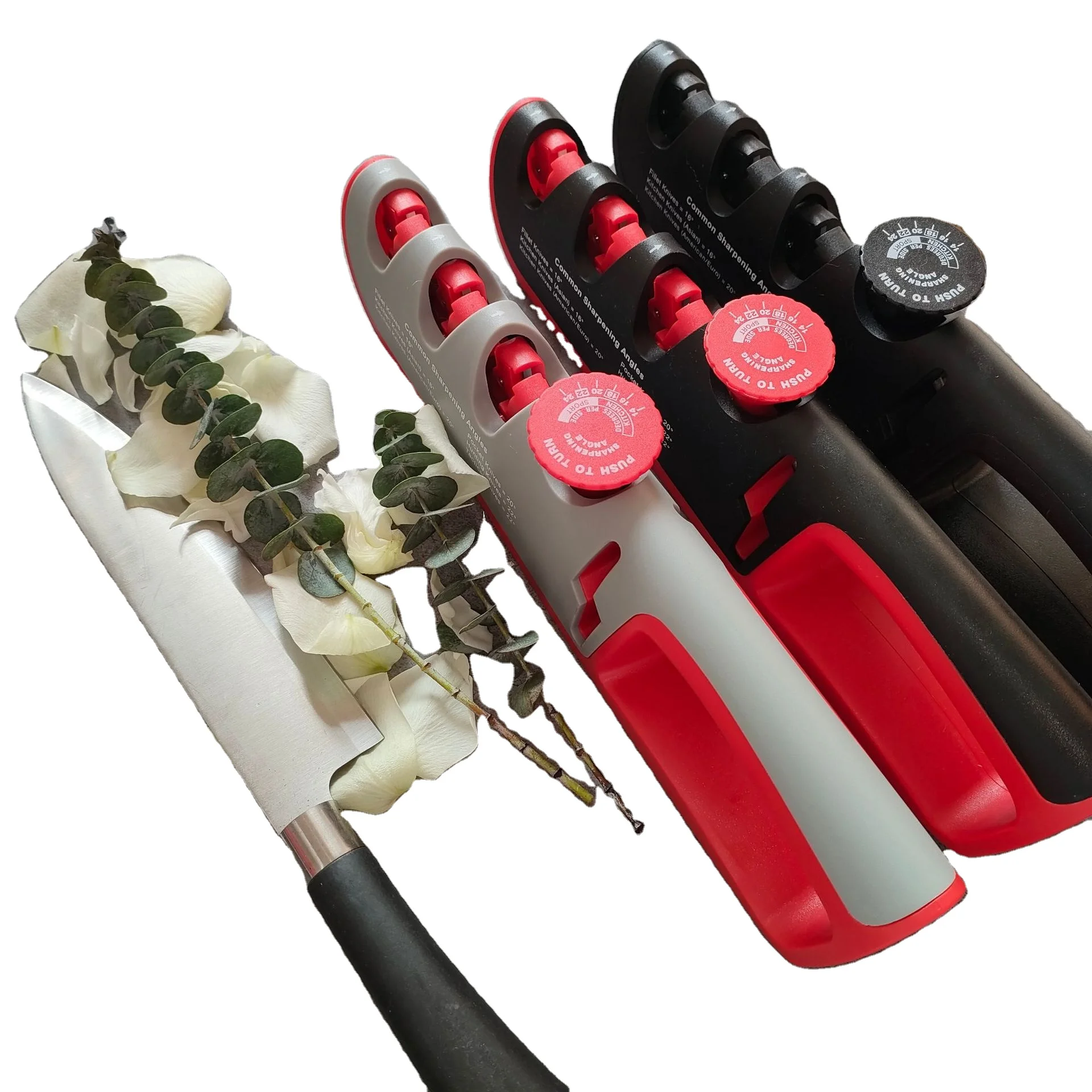 Adjustable Angle Black Red Kitchen Grinding Machine Professional Knife Scissors Sharpening Tools Knife Sharpener