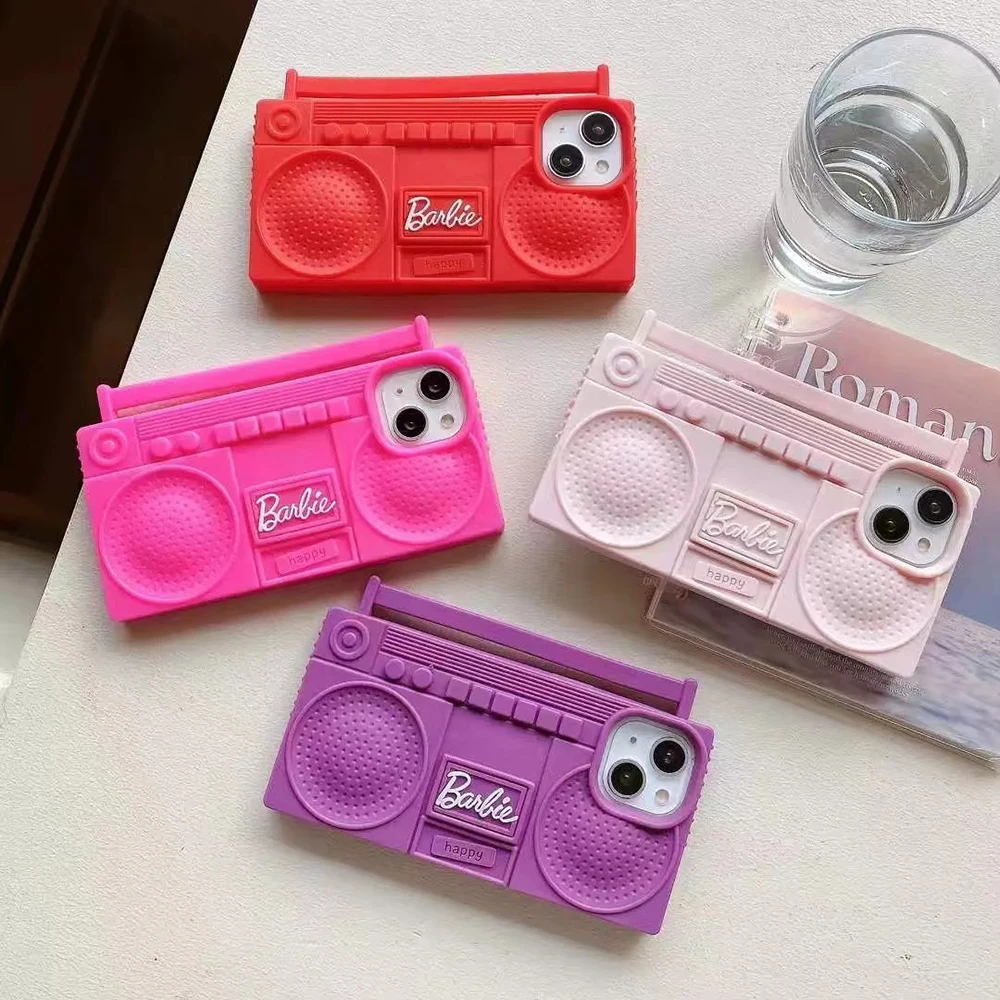 Lovely pink luxury women 3d barbie cute mobile phone case for iPhone 14 13 12 11 Pro Max silicone protection cover cases for gir