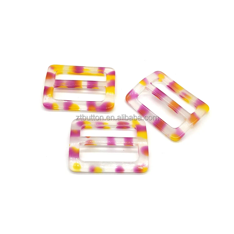 wholesale custom round resin plastic buckle accessories for swimmwear shoes