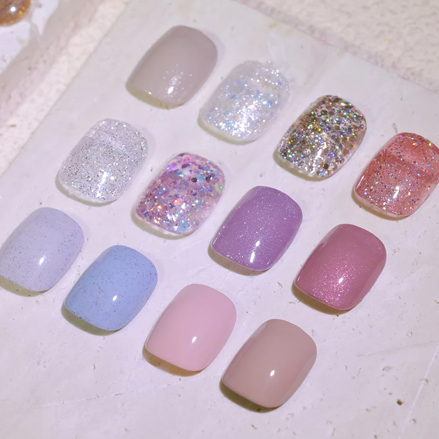 Long Lasting Gel Nail Polish Beauty Soak Off Uv Gel 12 Colors Solid Eye Shadow Fashion Nail Polish UV Gel Polish Wholesale