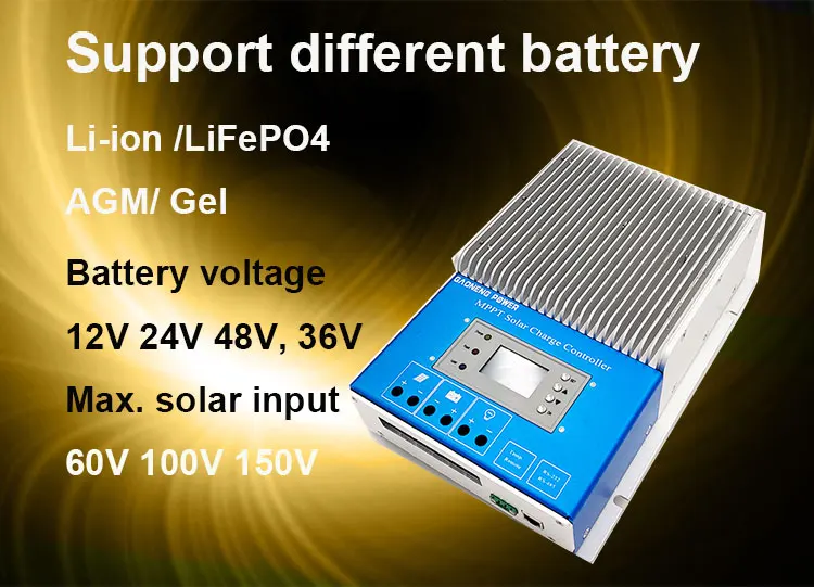 
12V/24V/48V AUTO 60A MPPT solar charge controller 