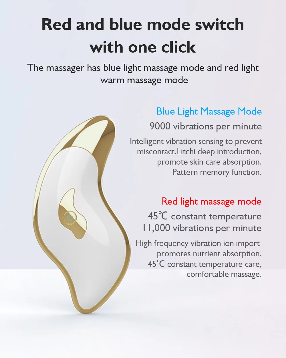 Custom Color Home Use Scraping Device Portable Mini Electric Gua Sha Massager with Vibration EMS Micro Current for Face Neck