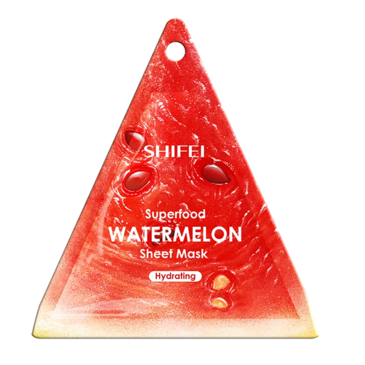 SHIFEI FACTORY Custom Private Label Facial Sheet Mask Vegan & Natural Fruit Watermeleon Sheet Mask Hydrating & Anti aging