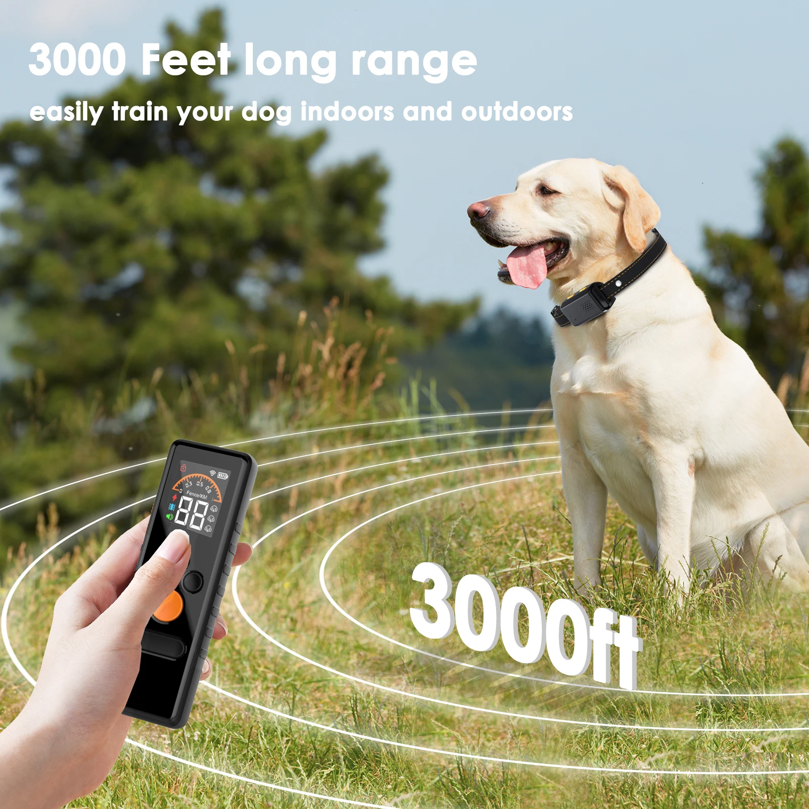 China Wholesale Dog Pet Training Collar 3000 Feet Range Dog Training Device with Recorder, 3 Modes,Color Screen for Pet Training