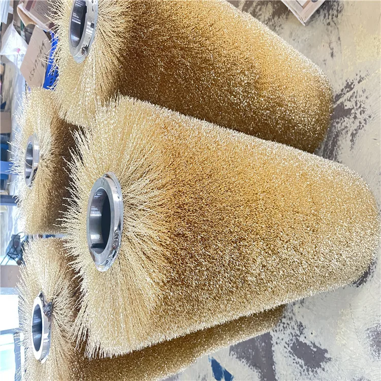 CMX Spiral Brass Wire Polishing Cylinder Brush Roller for Machine