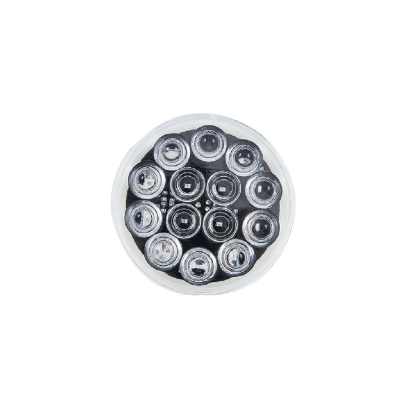 amber led 4 inches round utility park turn rear tail lights semi truck trailer 12 volt