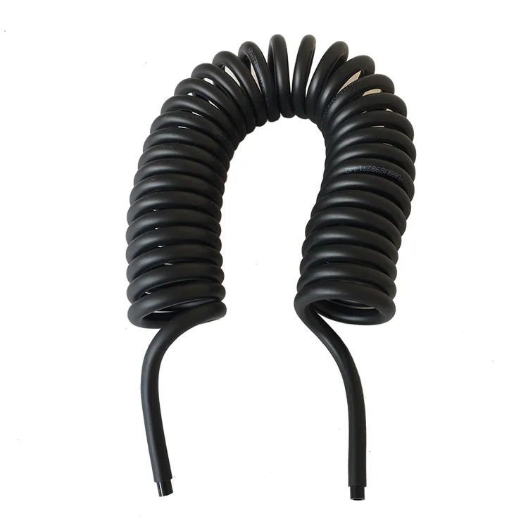 
6/8/10/12mm pu anti-spark hose Coil Tube with spring flexible pu Flame resistance spiral tube 
