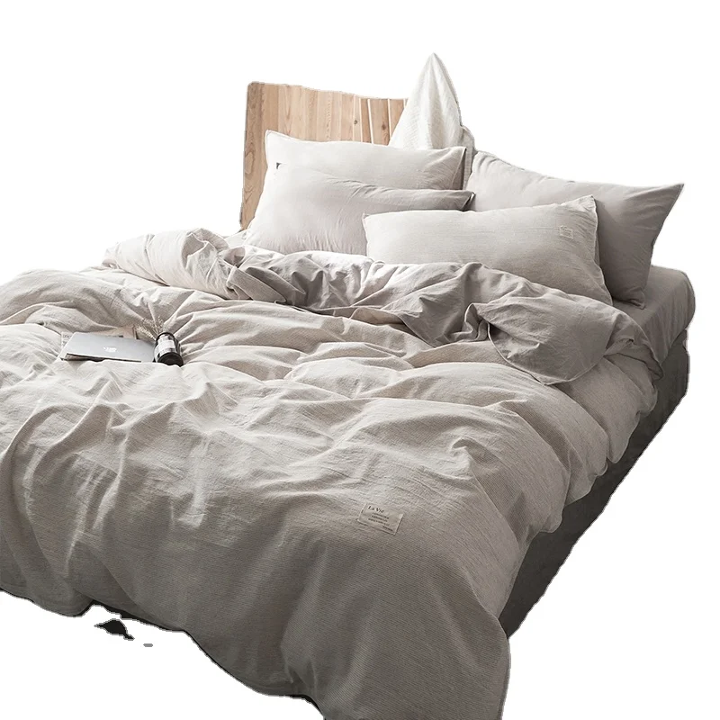 French linen bed set wholesale stone washed vintage look cozy customized 100 French linen bed sheet