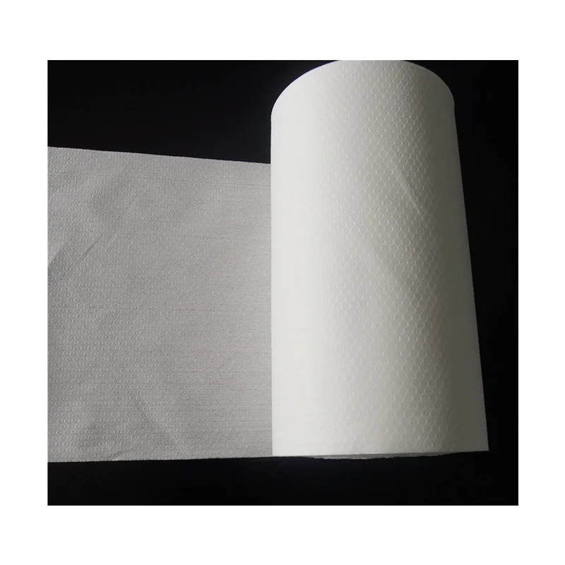 [Sooner clean]Hexagonal Honeycomb Embossed Wood Pulp Jumbo Roll Non Woven Fabric Cleaning Cloth Fabric