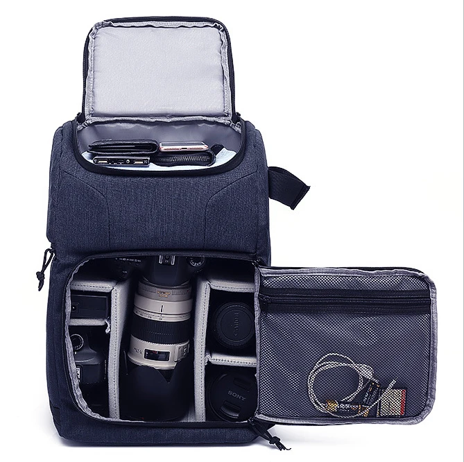 Custom Logo Waterproof Travel Hiking Photo Camera Video Backpack Bags Digital Gear Camera Bag