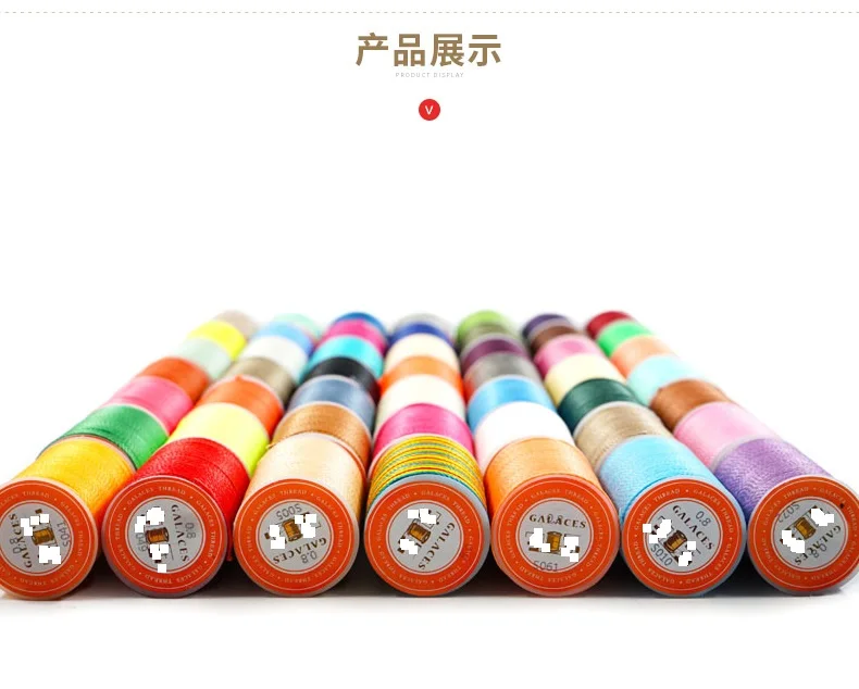0.65mm Polyester Round Wax Hand-sewn Leather Waxed High Strength Polyester Sewing Thread Brands