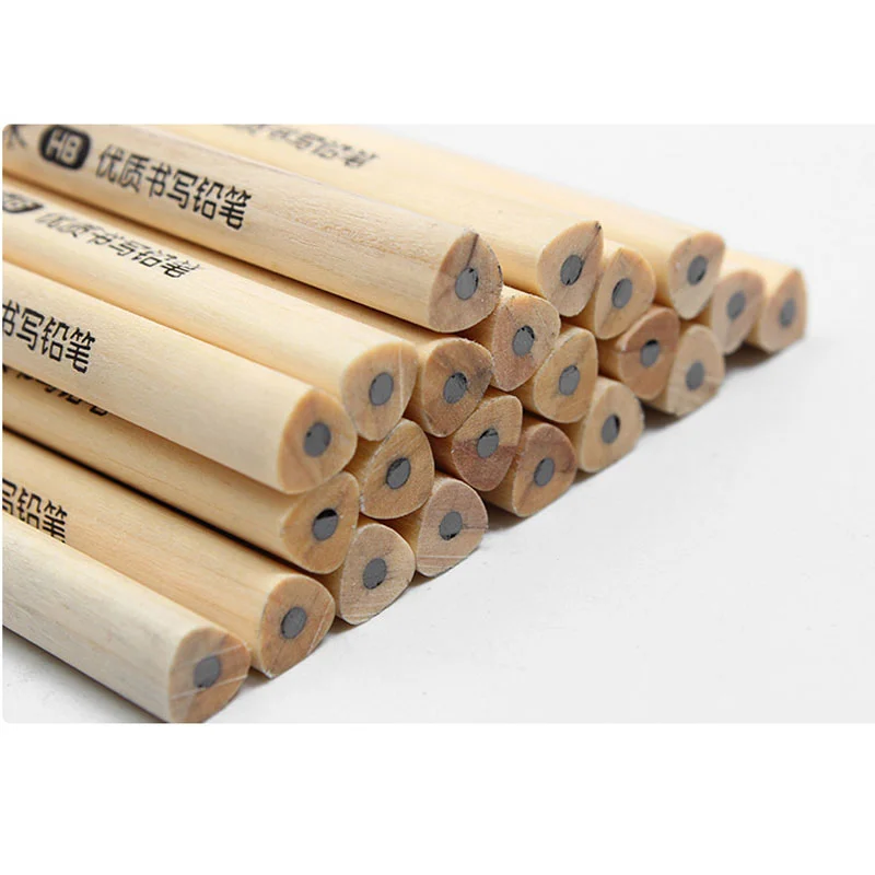 Natural Wooden HB Pencil 50pcs/set for School Learning Office Supplies eco pencils Gift Standard Pencils