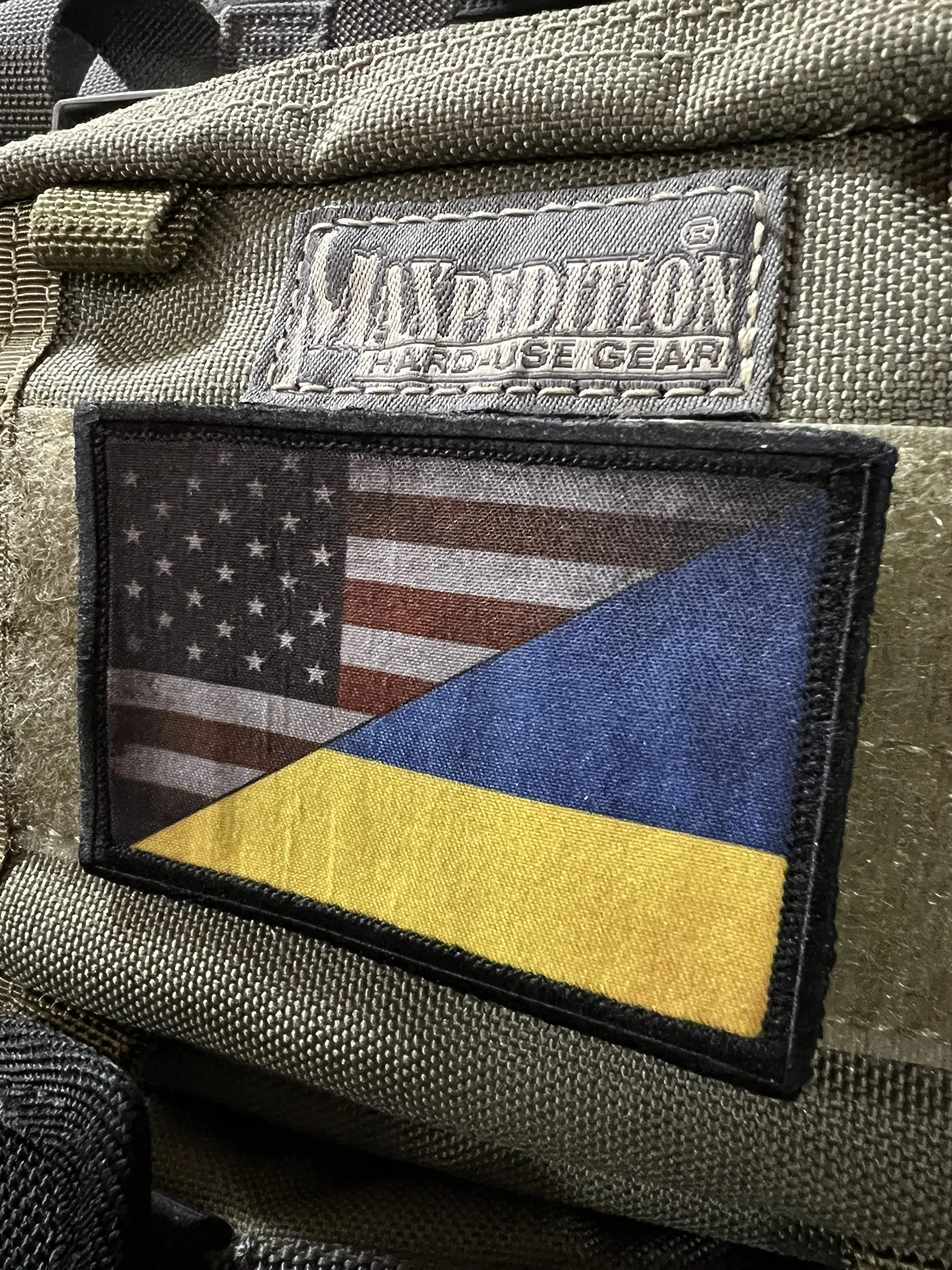 USA ukraine flag loop and hook ukraine flag hook back ukraine flag patch Ukrainian patch