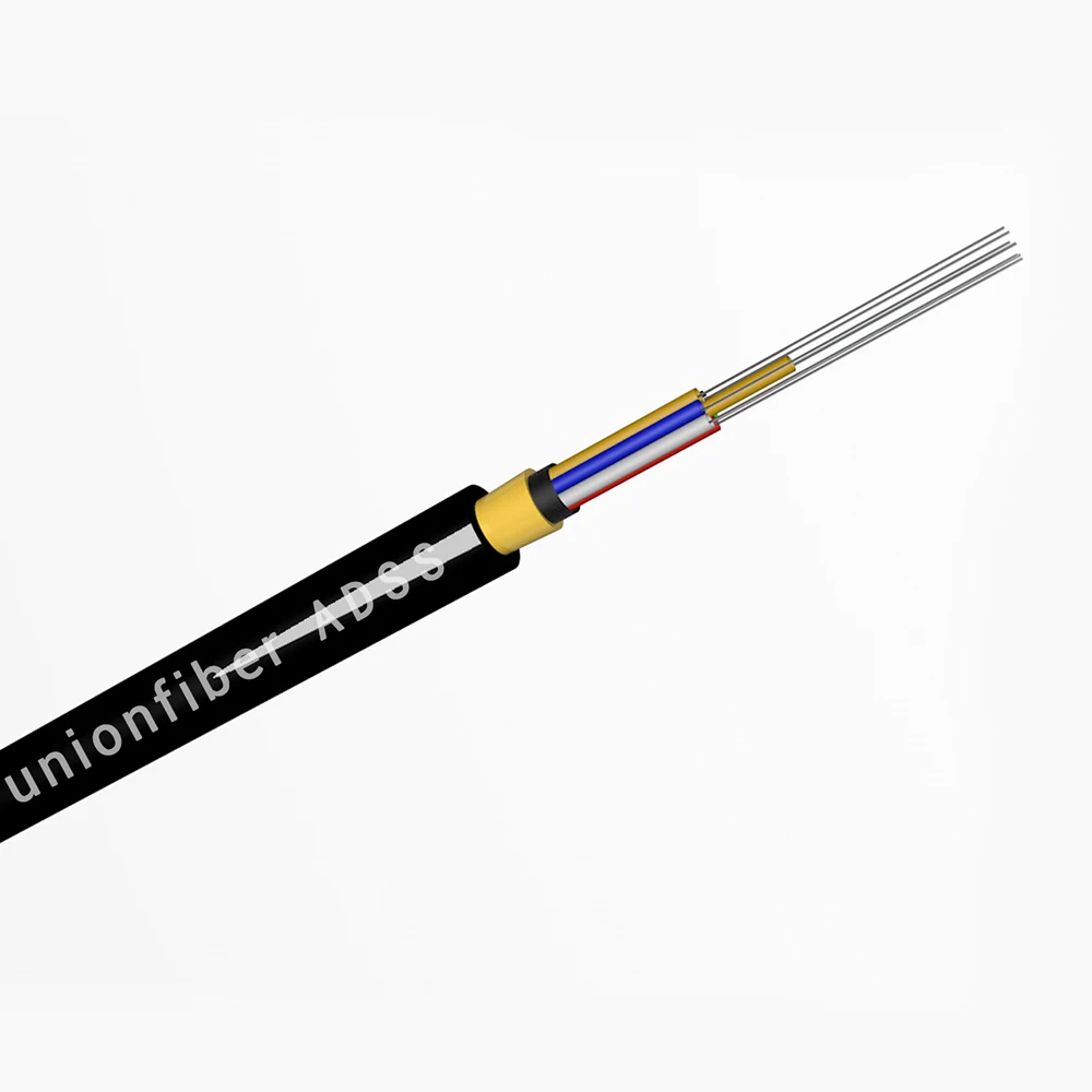 Unionfiber OEM Outdoor Aerial Mini ADSS Cable G652D SM Fiber 6 core 8 12 24 core optical fiber cable ASU Fiber Optic Cable