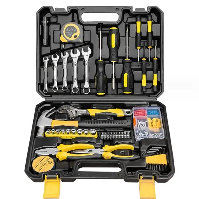 hot sell 88 pcs potable multifunction telegraphy tool set Daily Use pliers Kit Auto  Repair Tool Set tape hammer car hex key