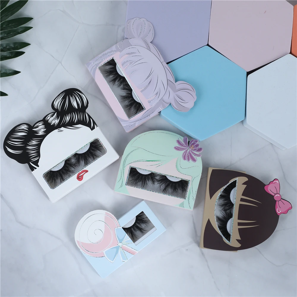 custom pink lash box Customize Your Own Eyelash Packaging Boxes and empty lash books packaging Mink Lashses with Packaging