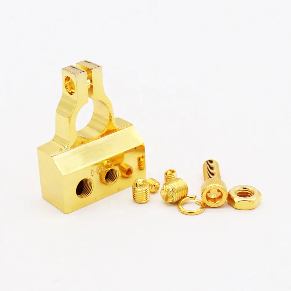 Copper Car Battery Terminals with 2 Clear Covers ,Car Battery Terminal Connectors Kit Positive and Negative(1 pair)