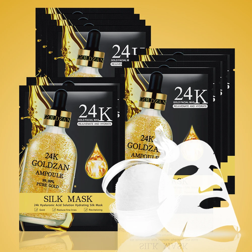 wholesale private label skin care face mask custom diy korean 24k gold hydrogel bio collagen crystal gel facial mask