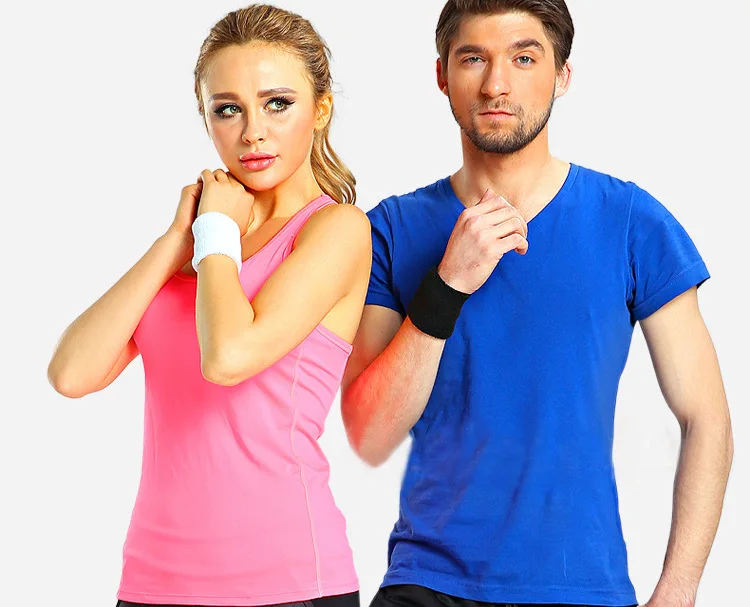 Custom logo Wrist Sweatbands Breathable tennis Sports Wrist sweat bands cotton Sweatband