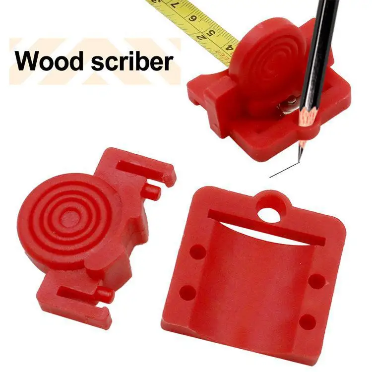 Woodworking Center Plastic Scriber Mark Line Wood Gauge Ruler Carpenter Wood Gauge Measuring Tool Woodworking Scriber