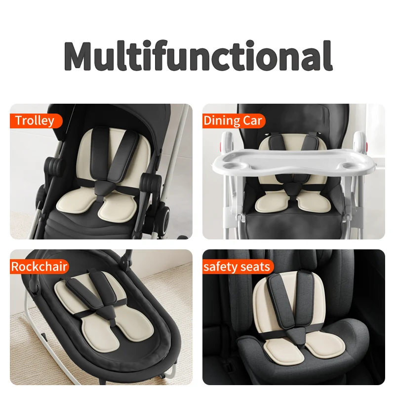 Anjuny infant safety baby sheepskin child car seat cushion white high quality with harness adjustable child car seat covers