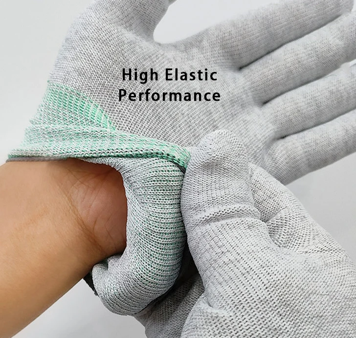 SKPURE 13 Gauge high density carbon fiber yarn knit anti static glove ESD safety glove