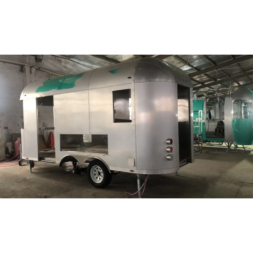 Fast Food Kiosk Beer Bar Airstream Food Trailer High Quality Street Aluminum Customized Mobile Restaurant Shaped Bus
