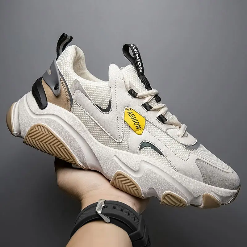 Lightweight Comfortable Lace-up Casual Shoes 2021 New Breathable Mesh Men Sneakers Zapatillas Hombre Outdoor Dad Shoes for men
