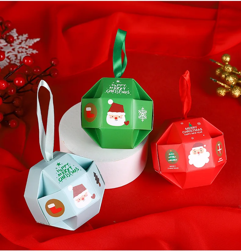 snap xmas crackers favor advent calendar paper mache ornament bauble ball christmas tree ornaments