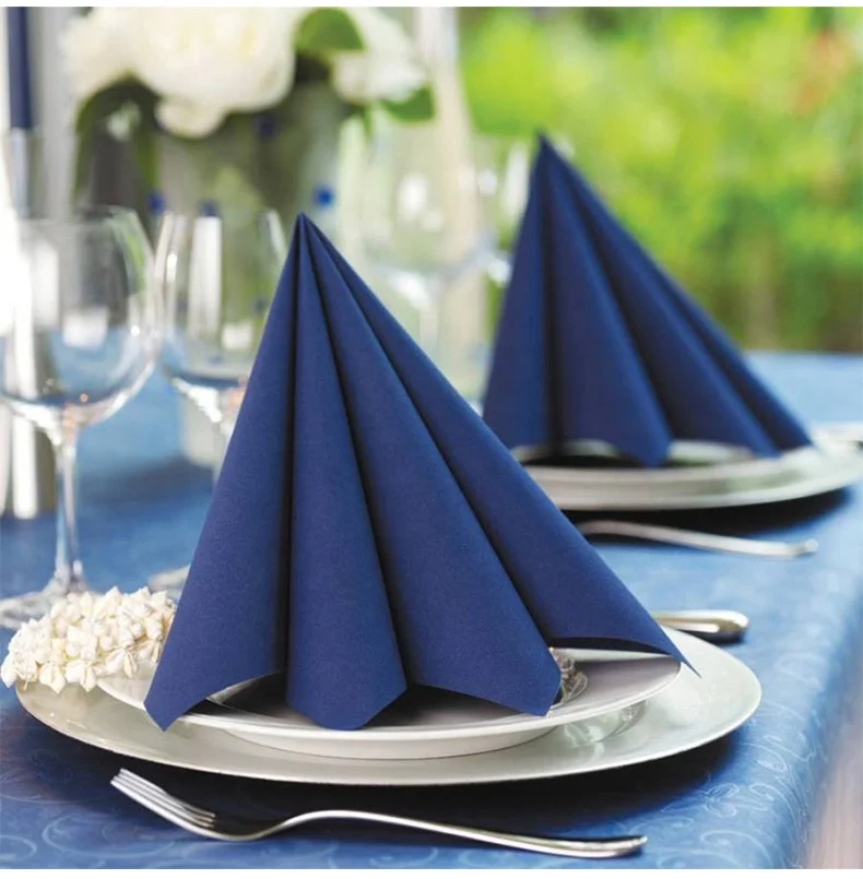 Decorative Large Custom Printed Airlaid Paper Dinner Napkins