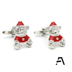 Christmas bear gift cufflinks for men