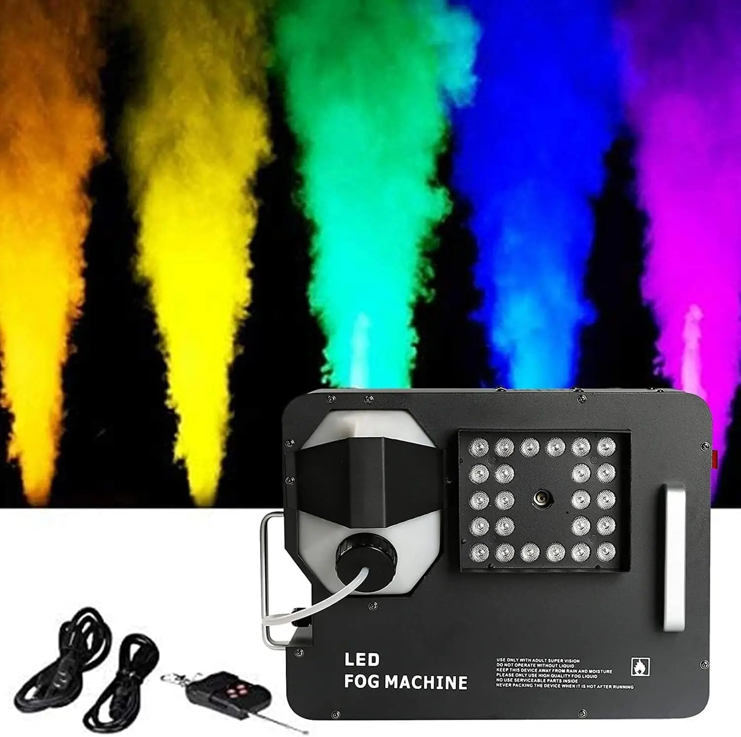 1500W Smoker 2.5L Smoke Fog Machine Spray Up/Down Fogger DMX 24 RGB LED Stage Smoke Machine Vertical Fogger Mist Equipment