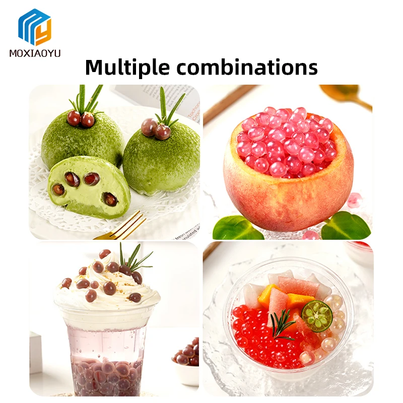 Moxiaoyu Organic Customized Fruit Flavors Konjac Jelly Popping Boba Instant Bubble Tea Ingredients Konjac Boba Pearls