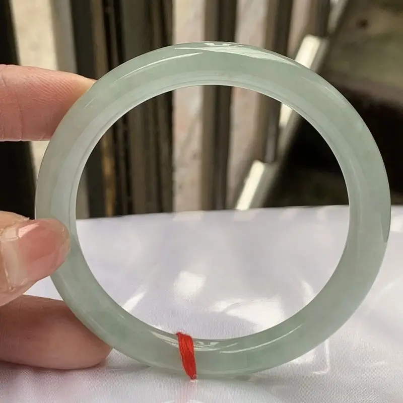 Jadeite Delicate Workmanship, No Crack, Water Material-Round Bar Jade Bracelet Myanmar Jade Natural A Type Jade Bracelets