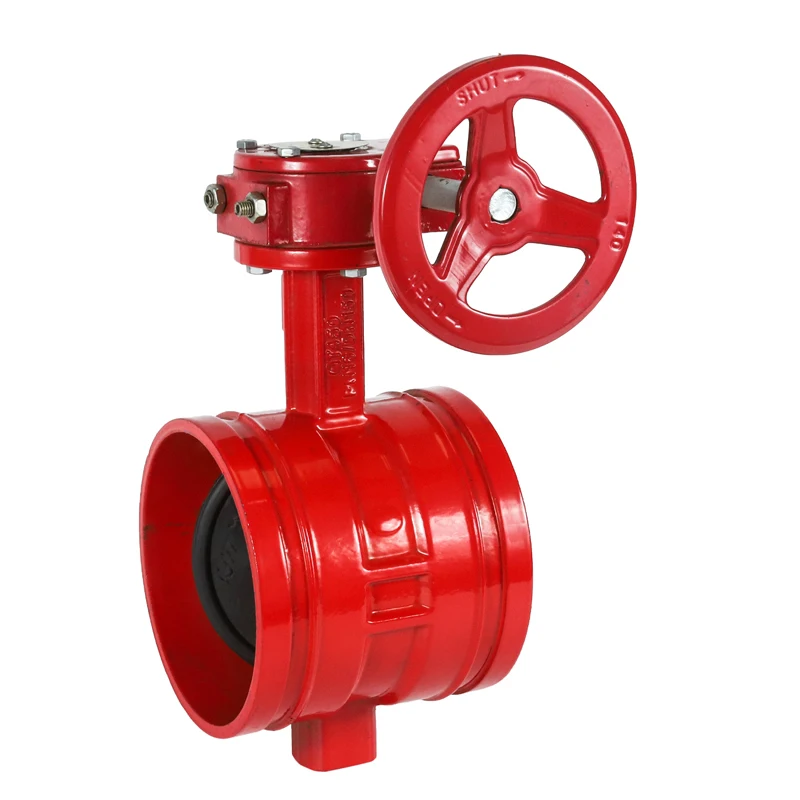 Fire Fighting UL FM Approval Grooved Butterfly Valve (Gear actuator & tamper switch)