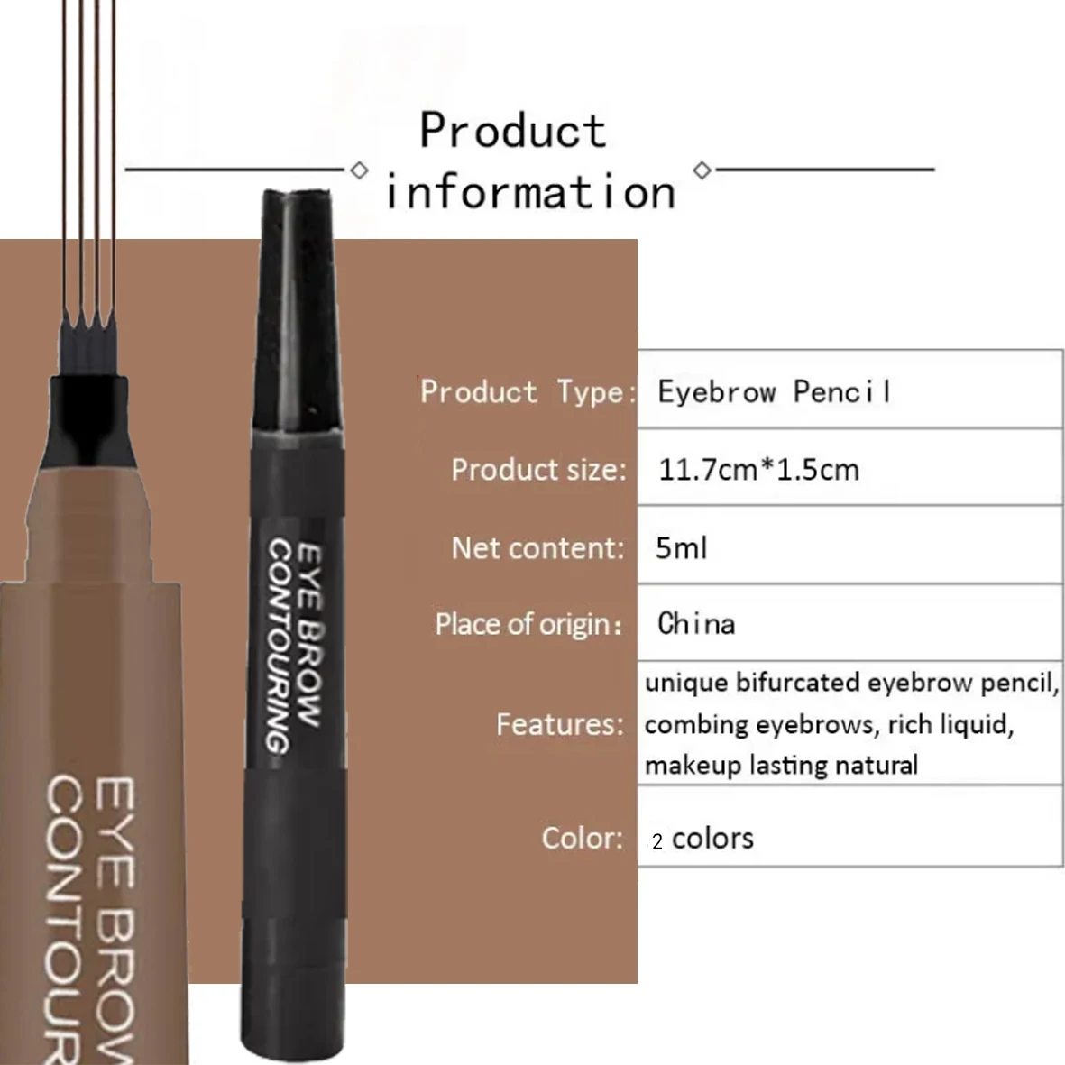 High Quality Waterproof Microblading Natural Brow Pen Eyebrow Contouring Pen Micro-Fork Tip Applicator Microblading Eyebrow Eye