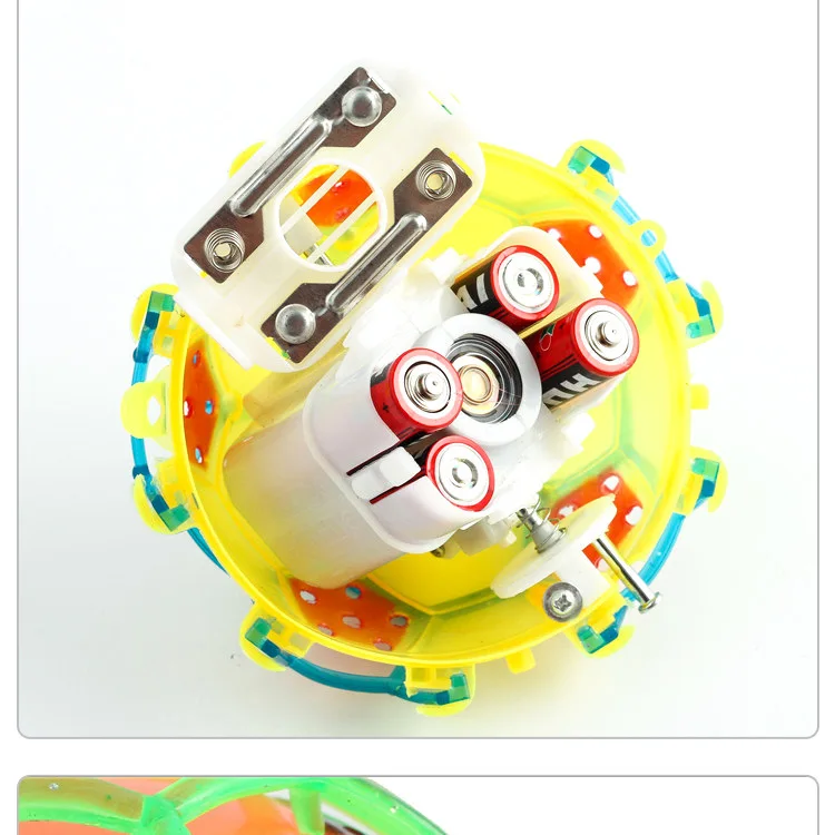 Naughty children ball with colorful LED lighting soccer toy jumping ball toys football rotation